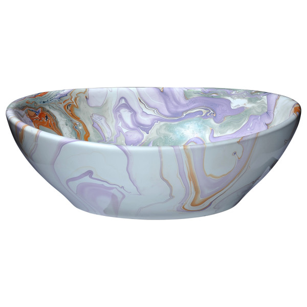 ANZZI LS-AZ274 Sona Vitreous China Ceramic Vessel Sink In Marbled Adobe