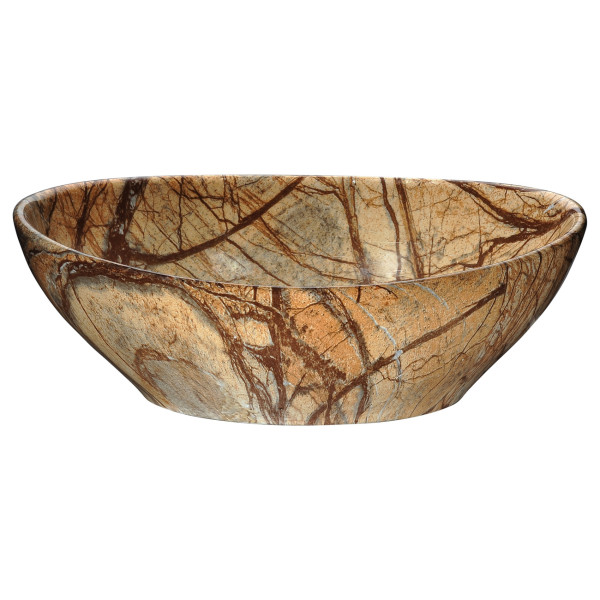 ANZZI LS-AZ277 Sona Vitreous China Ceramic Vessel Sink In Marbled Adobe