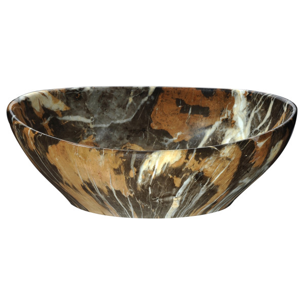 ANZZI LS-AZ279 Sona Vitreous China Ceramic Vessel Sink In Marbled Adobe