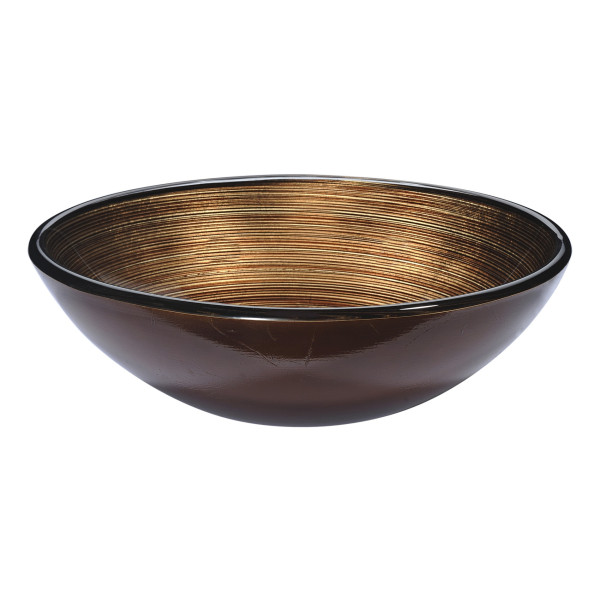 ANZZI LS-AZ284 Posh Series Deco-Glass Vessel Sink In Radial Umber
