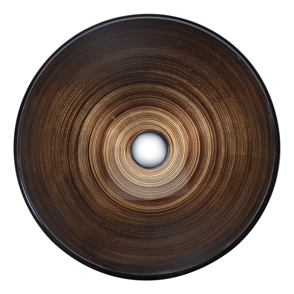 ANZZI LS-AZ284 Posh Series Deco-Glass Vessel Sink In Radial Umber