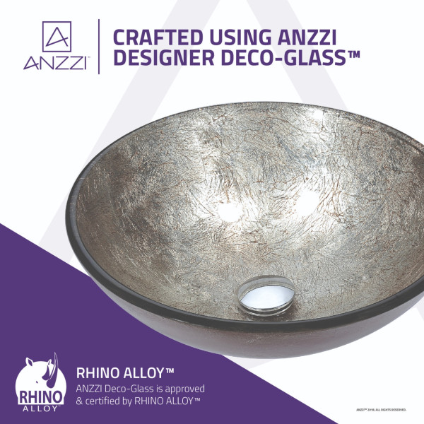 ANZZI LS-AZ288 Posh Series Deco-Glass Vessel Sink In Verdure Gold