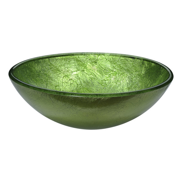 ANZZI LS-AZ290 Posh Series Deco-Glass Vessel Sink In Golden Green