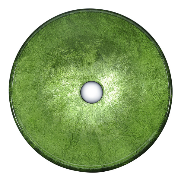 ANZZI LS-AZ290 Posh Series Deco-Glass Vessel Sink In Golden Green