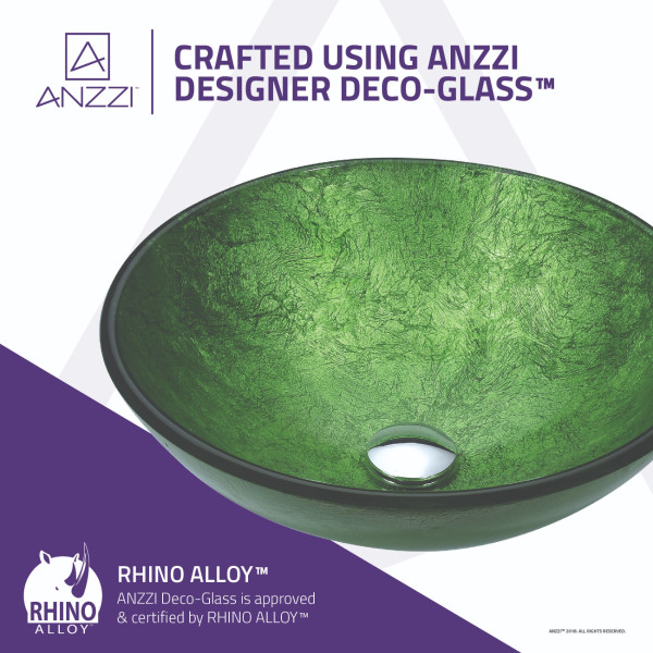 ANZZI LS-AZ294 Posh Series Deco-Glass Vessel Sink In Celestial Green