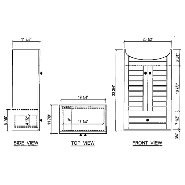Empire M22T Mini/Metropolitan 20'' Narrow Depth Vanity