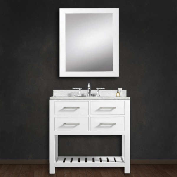 Water Creation Madalyn30.B 30” Single Bathroom Vanity With Matching Mirror