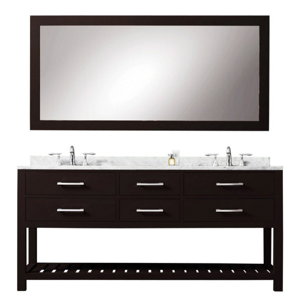 Water Creation Madalyn72.B 72” Double Bath Vanity With Large Framed Mirror
