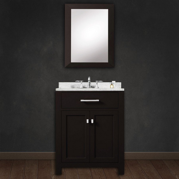 Water Creation Madison24EB 24” Espresso Single Sink Bath Vanity With Mirror