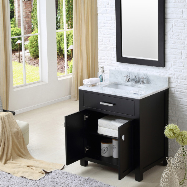 Water Creation Madison30EBF 30" Espresso Bath Vanity with Mirror & Faucet