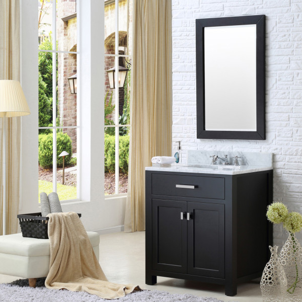 Water Creation Madison30EBF 30" Espresso Bath Vanity with Mirror & Faucet