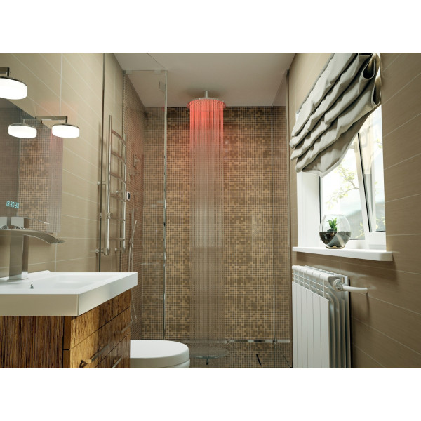 Aquatica MCRD-400 Sparkle Ceiling Mounted Bathroom Shower Head In Chrome