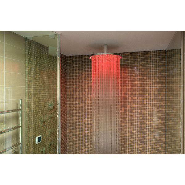 Aquatica MCRD-400 Sparkle Ceiling Mounted Bathroom Shower Head In Chrome