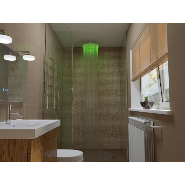 Aquatica MCRD-400 Sparkle Ceiling Mounted Bathroom Shower Head In Chrome