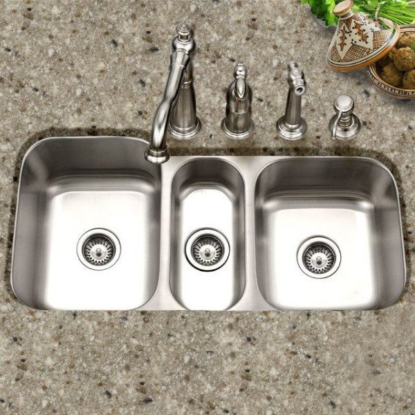 Houzer MGT-4120-C Medallion Series 40" Stainless Steel Undermount Kitchen Sink