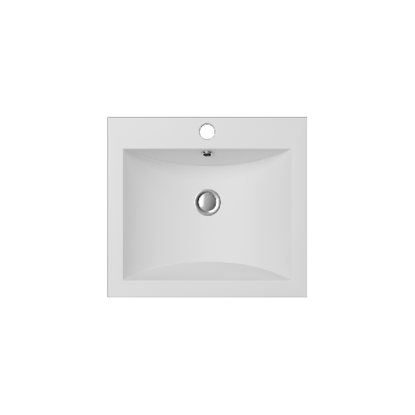 Cantrio Koncepts ST-1916 Solid Surface Coutertop Basin with overflow