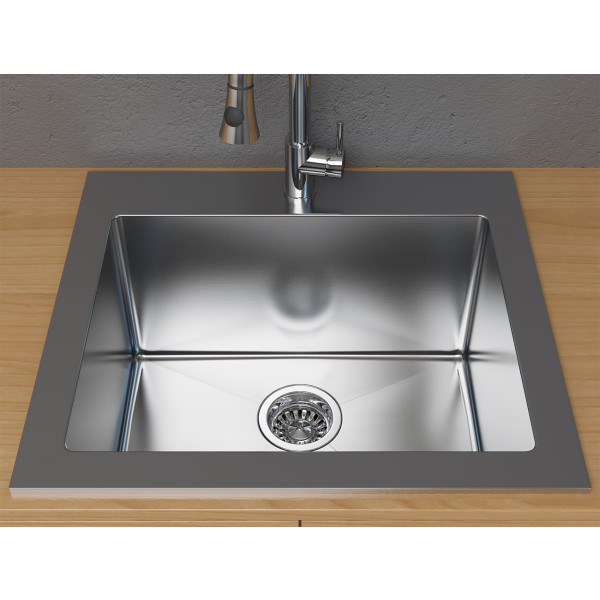 Cantrio Koncepts MS-018 Stainless Steel Topmount Laundry Sink