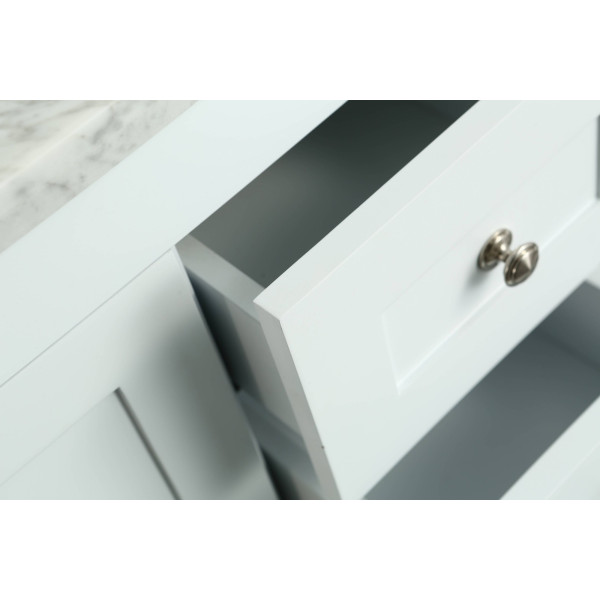 Eviva EVVN69-30 Acclaim C. 30 Inch Transitional Bathroom Vanity with White Carrera Marble Top