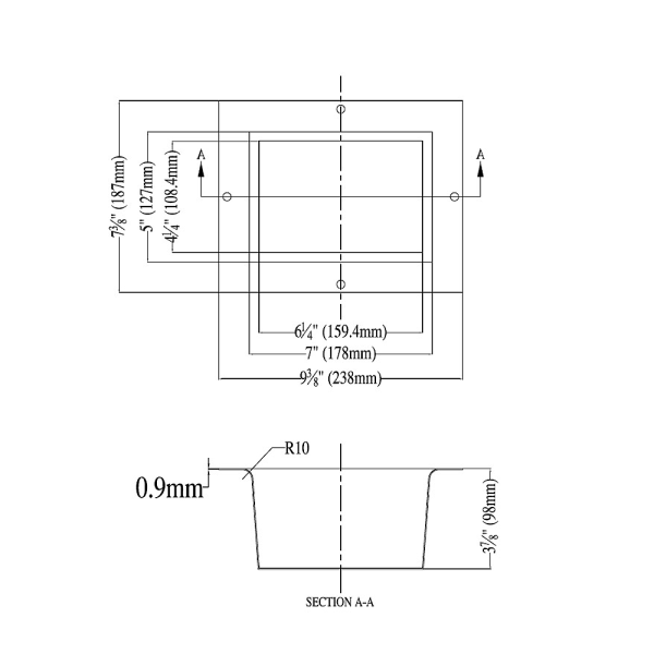 Dawn NI050703 Stainless Steel Shower Niche