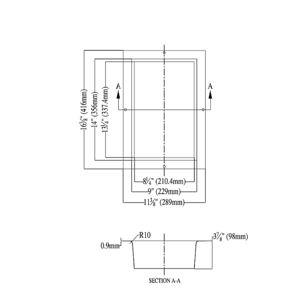 Dawn NI140903 Stainless Steel Shower Niche