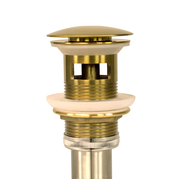 Nantucket NS-UDBG-OF Brushed Gold Finish Umbrella Drain With Overflow
