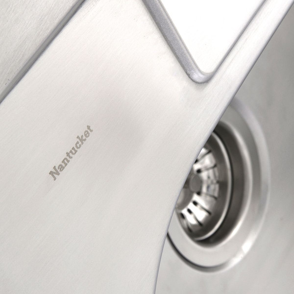 Nantucket NS2522-8 25" Single Self Rimming 18 Gauge Stainless  Drop Kitchen Sink