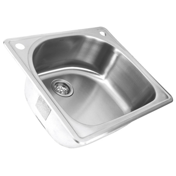 Nantucket NS2522 25" Stainless Steel D-Shaped Self Rimming Drop in Sink
