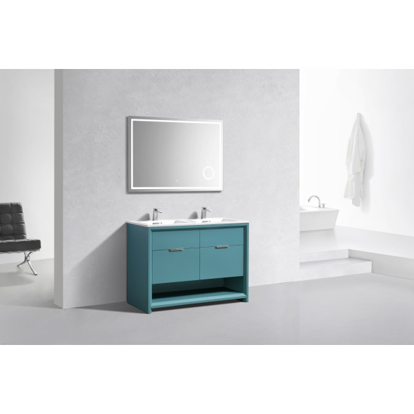 KubeBath NUDO48D NUDO 48″ Double Sink Modern Bathroom Vanity