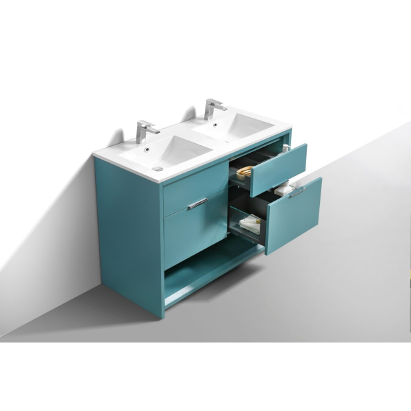 KubeBath NUDO48D NUDO 48″ Double Sink Modern Bathroom Vanity