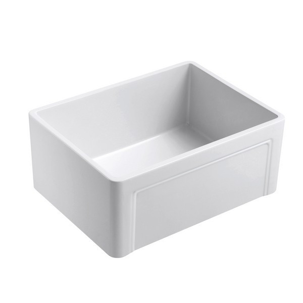 Empire OL27G Olde London Farmhouse Fireclay 27 Inch Kitchen Sink in White