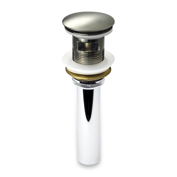 KubeBath P101 Solid Brass Construction Pop-Up Drain With Overflow