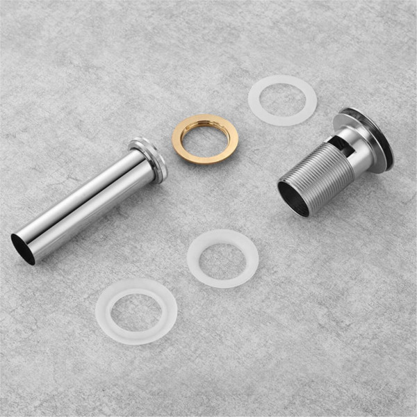KubeBath P101 Solid Brass Construction Pop-Up Drain With Overflow