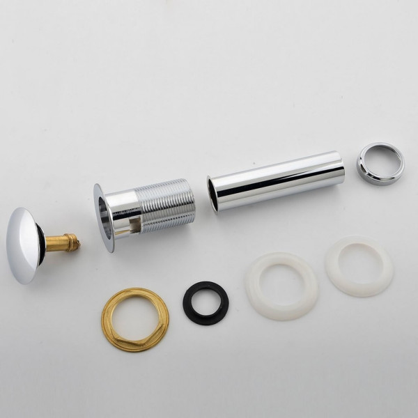 KubeBath P101 Solid Brass Construction Pop-Up Drain With Overflow