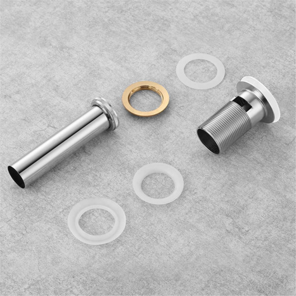 KubeBath P101 Solid Brass Construction Pop-Up Drain With Overflow