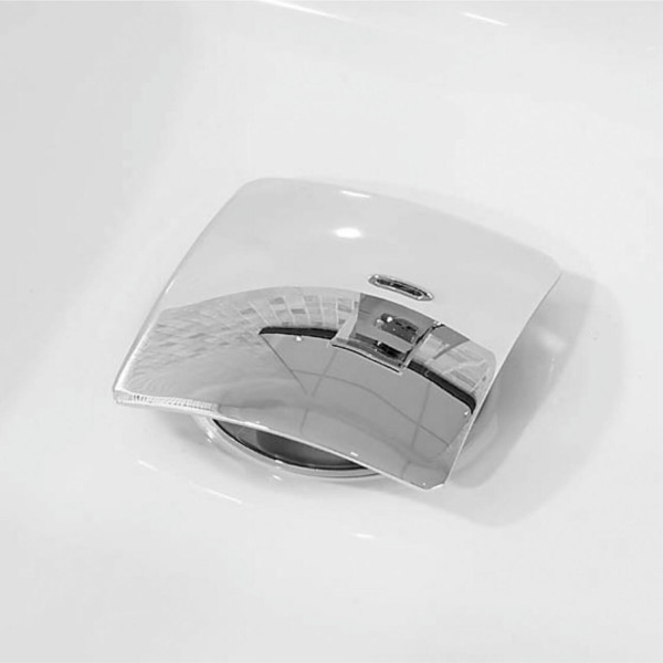 KubeBath P102 Solid Brass Square Pop-Up Drain With Overflow