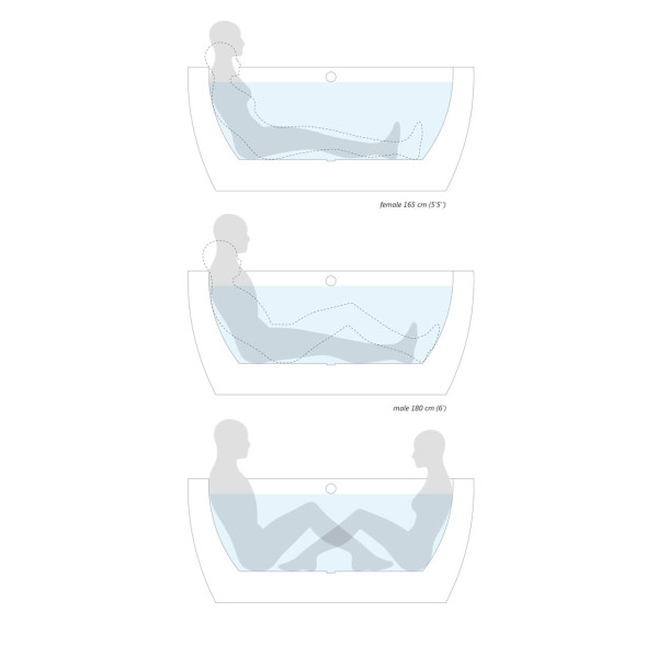Aquatica Pam-Wht-Std Freestanding Acrylic Bathtub