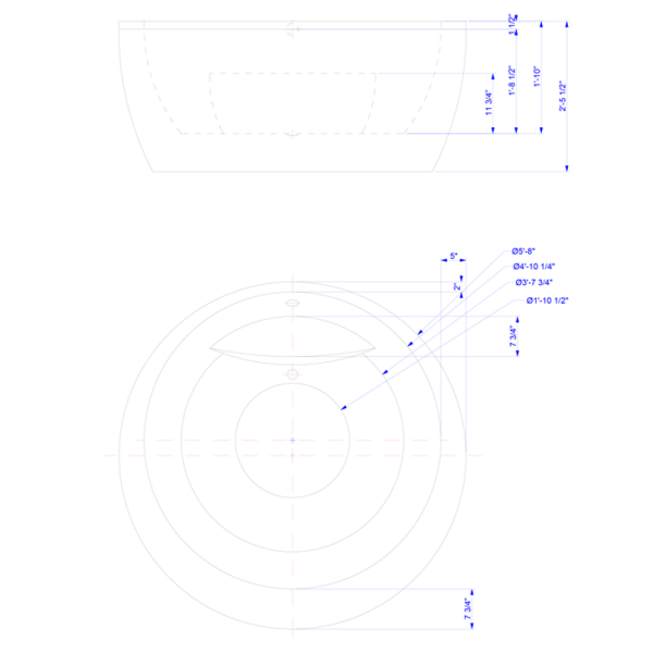 Aquatica Pam-Wht-Std Freestanding Acrylic Bathtub