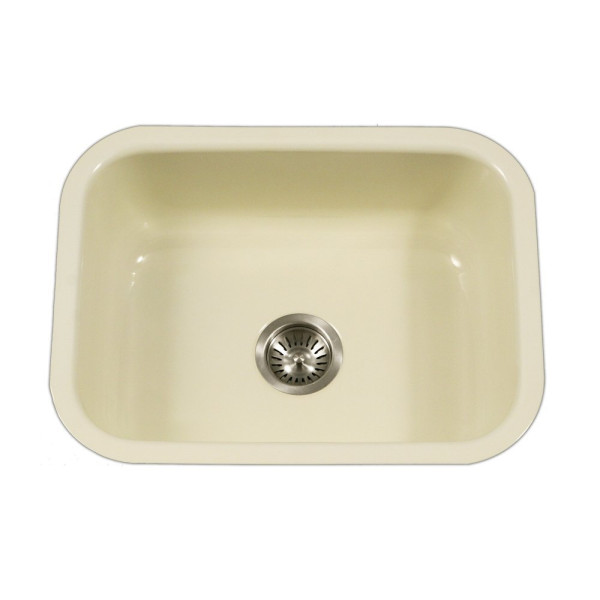 Houzer PCS-2500 Porcela Undermount Rectangular Single Bowl Kitchen Sink