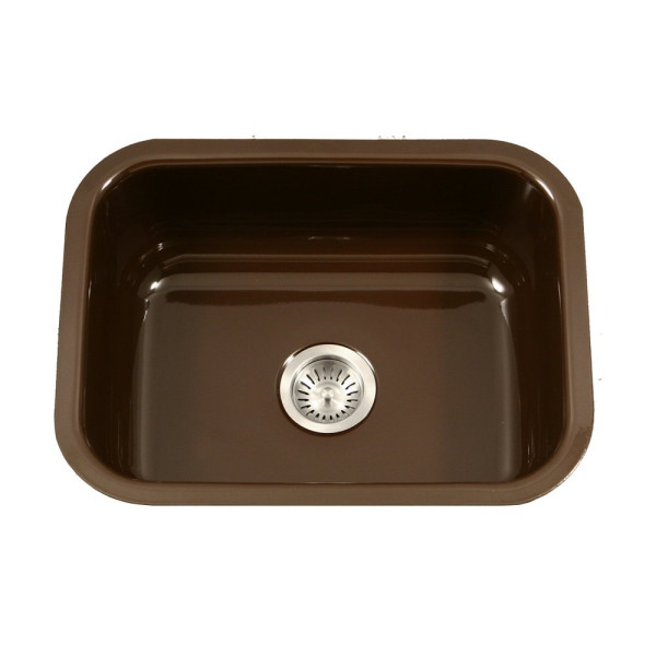 Houzer PCS-2500 Porcela Undermount Rectangular Single Bowl Kitchen Sink
