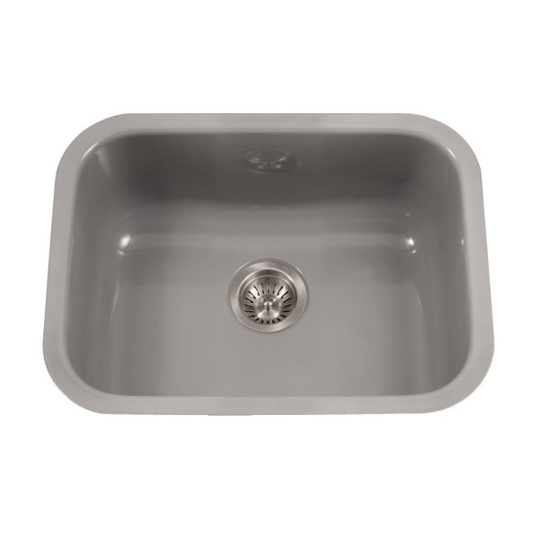 Houzer PCS-2500 Porcela Undermount Rectangular Single Bowl Kitchen Sink