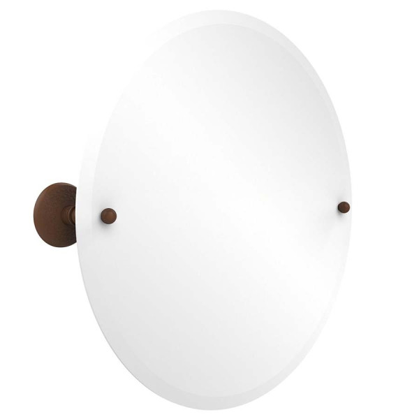 Allied Brass PMC-90 Monte Carlo 22" Round Tilt Mirror with Beveled Edge