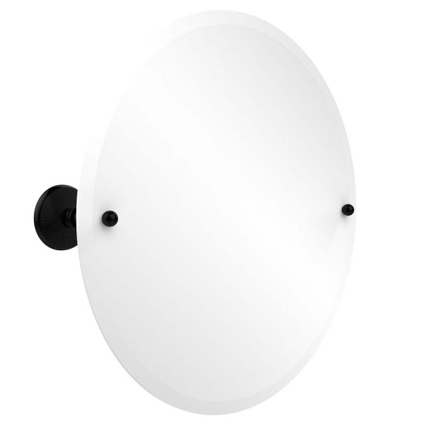 Allied Brass PMC-90 Monte Carlo 22" Round Tilt Mirror with Beveled Edge