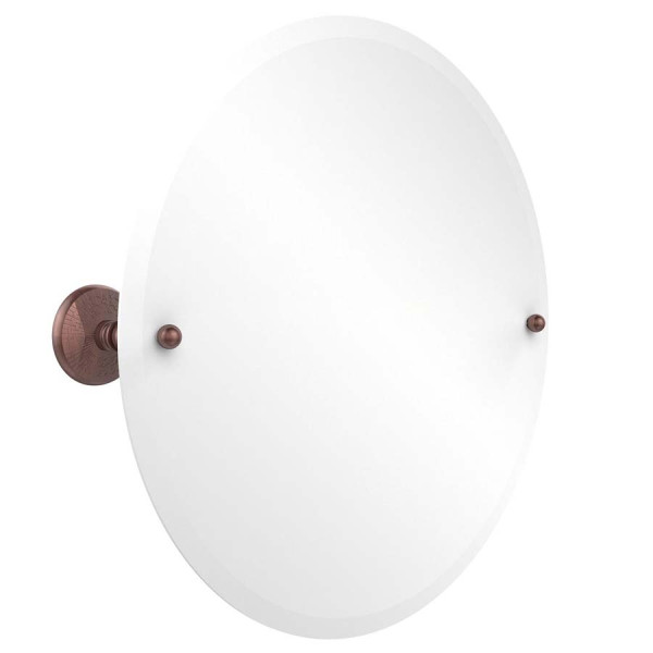 Allied Brass PMC-90 Monte Carlo 22" Round Tilt Mirror with Beveled Edge