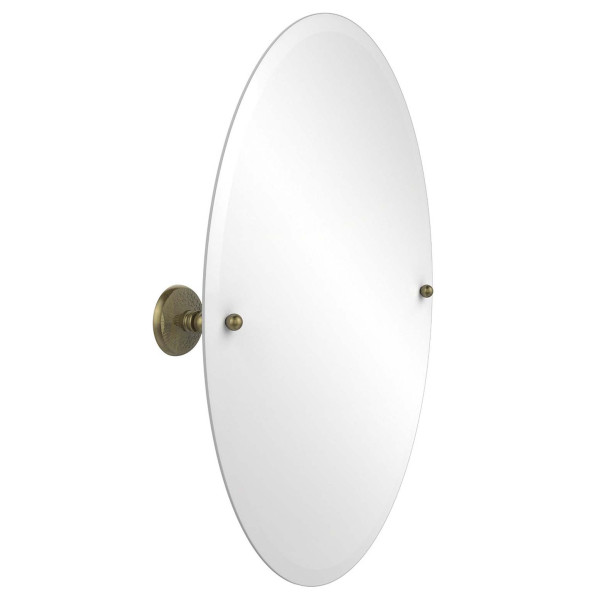 Allied Brass PMC-91 21 Inch x 29 Inch Oval Tilt Mirror with Beveled Edge