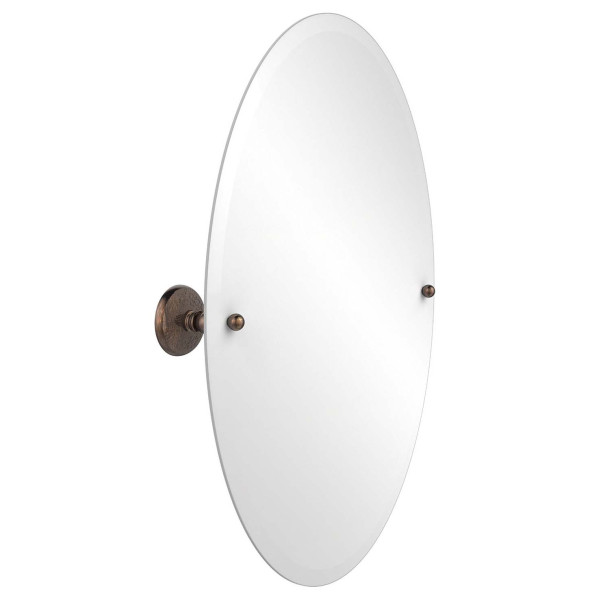 Allied Brass PMC-91 21 Inch x 29 Inch Oval Tilt Mirror with Beveled Edge