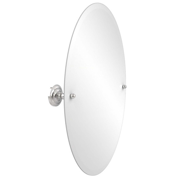 Allied Brass PQN-91 21 Inch x 29 Inch Oval Tilt Mirror with Beveled Edge