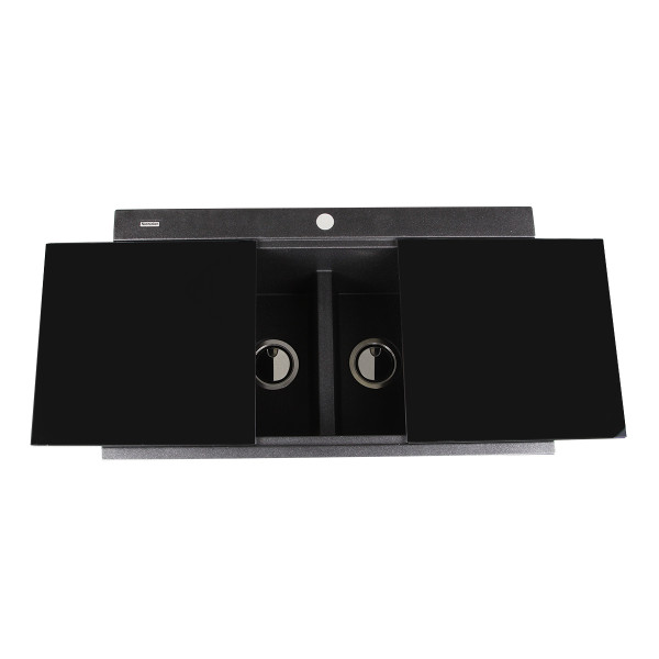Nantucket Sinks PR3420PS Large Double Bowl Prep Station Granite Composite