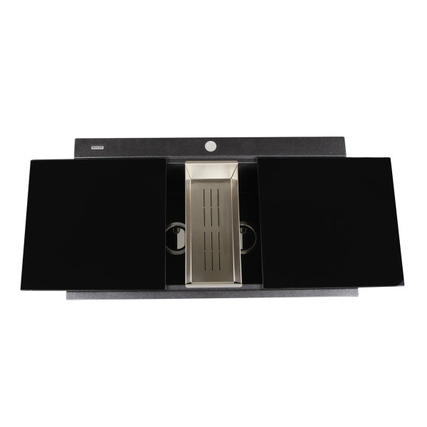Nantucket Sinks PR3420PS Large Double Bowl Prep Station Granite Composite
