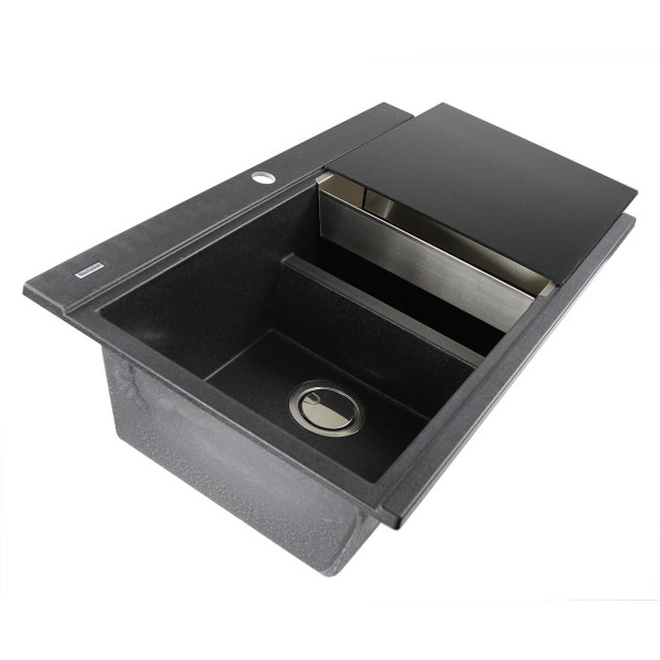 Nantucket Sinks PR3420PS Large Double Bowl Prep Station Granite Composite