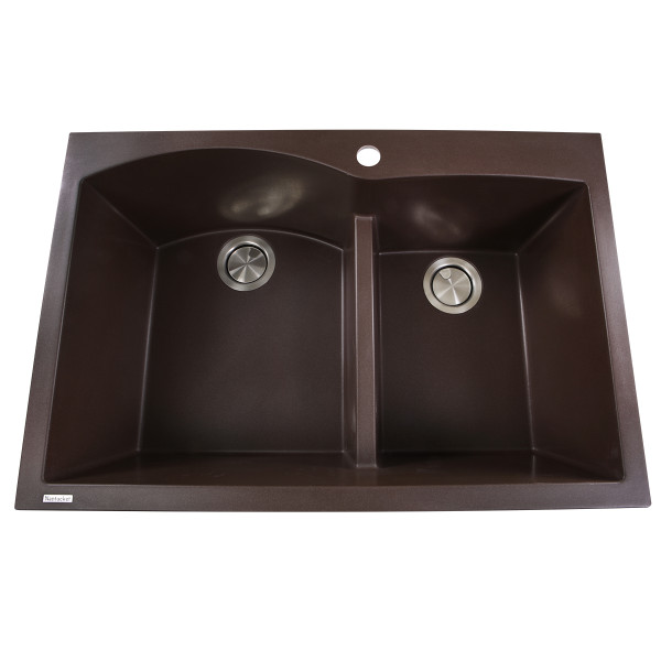 Nantucket Sinks PR6040 60/40 Double Bowl Dual-mount Granite Composite Sink
